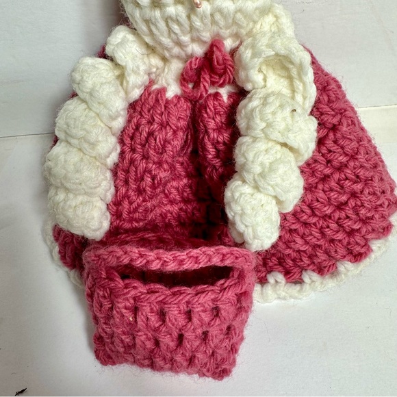 Handmade crochet bunny rabbit. Adorable rabbit wearing a flouncy pink dress. - Picture 3 of 9